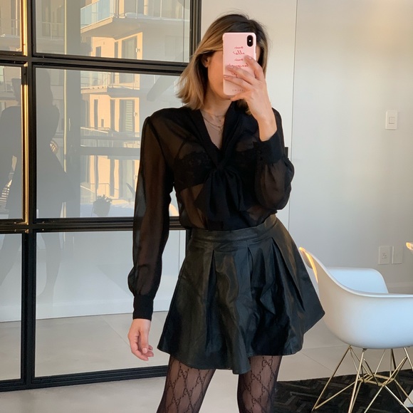 MINKPINK PLEATHER SKIRT - Picture 6 of 10